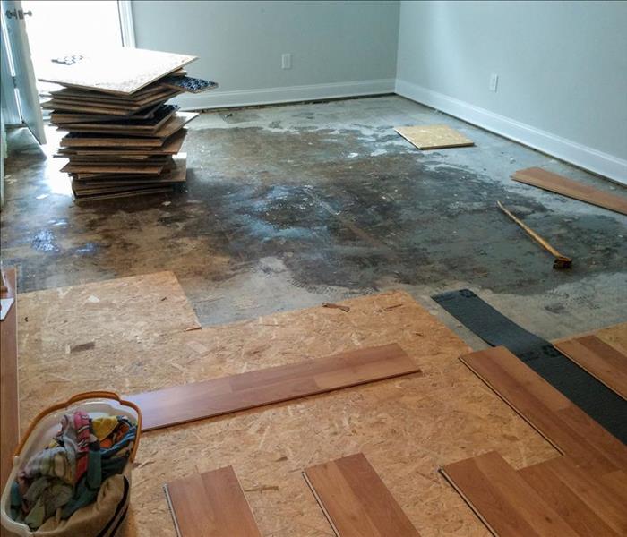 Flood damage in a home in Montclair, NJ